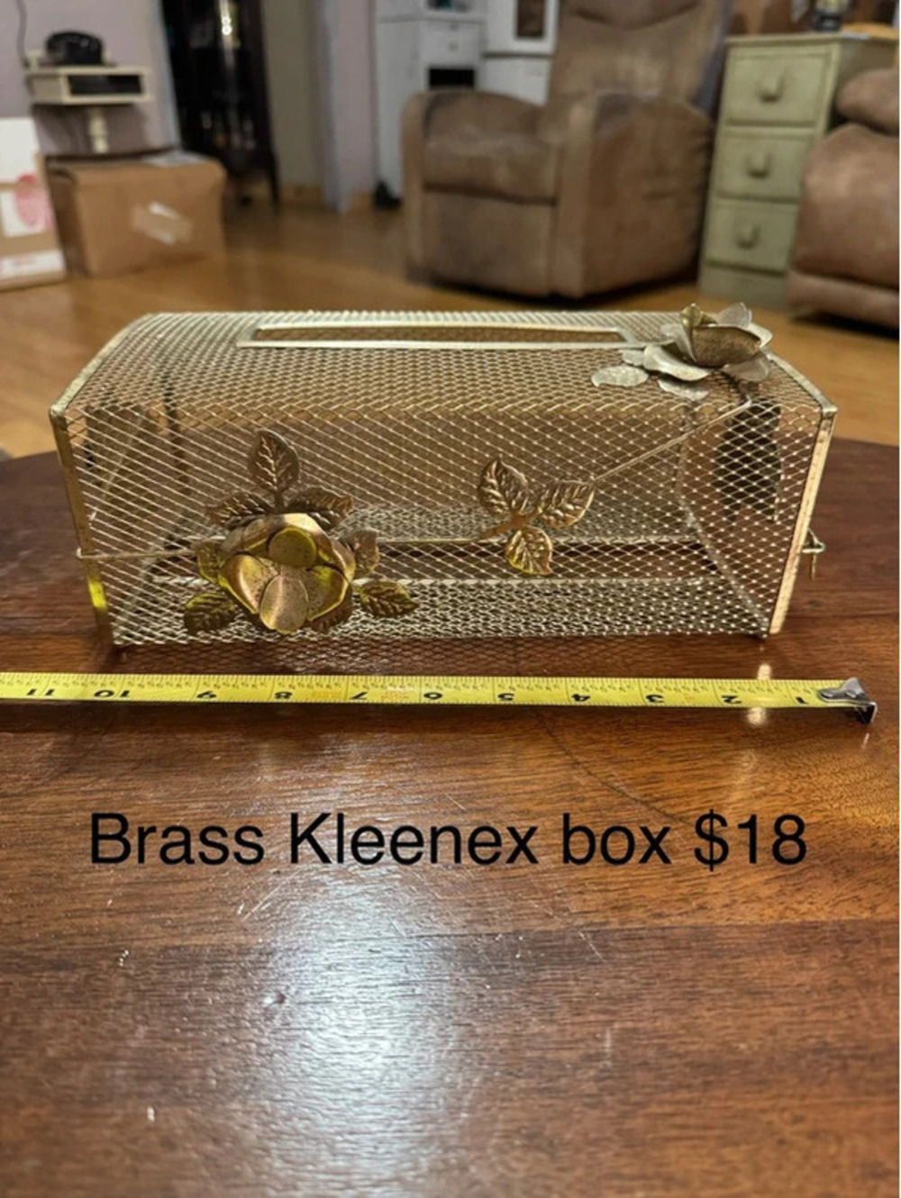 Brass Kleenex Box